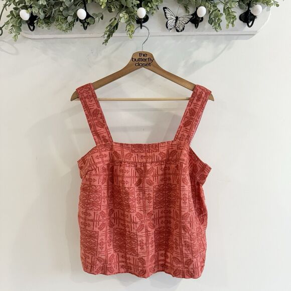 Anthropologie Tops - anthropologie Button Back Embroidered Babydoll Tank Medium KS